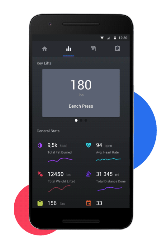android workout UI ux animation  gif