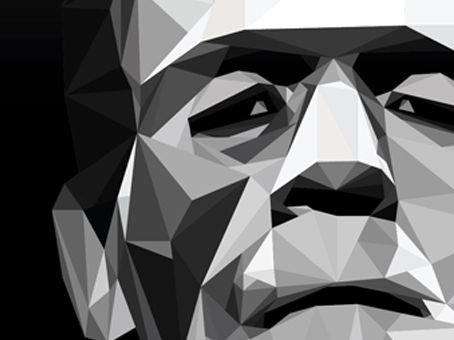 triangle geometry cowboy famous actor abstract portrait vector  eastwood hollywood jhony humor draw Polygons Low Poly