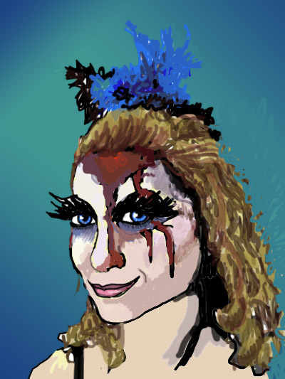 Bryony Revell  lottie norton MissNorton zombie saloon girl Repeat Pattern texture brighton turquoise