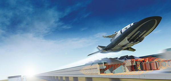 Popular Science Scramjet Rail Gun cutaway SUPERSONIC hypersonic SKY 3D CGI modo Mr. Murdoch MMDI