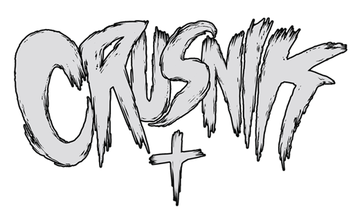 crusnik logo step by dark cross aberration chupacabras handwritting hand letter process