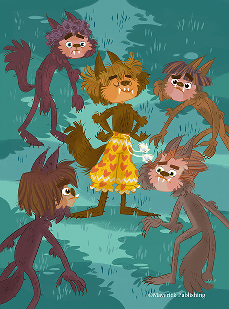 Werewolf stretchy underwear ILLUSTRATION  ChildrenIllustration childrebook