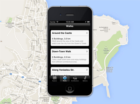 ios app mobile location city monuments architectural sights