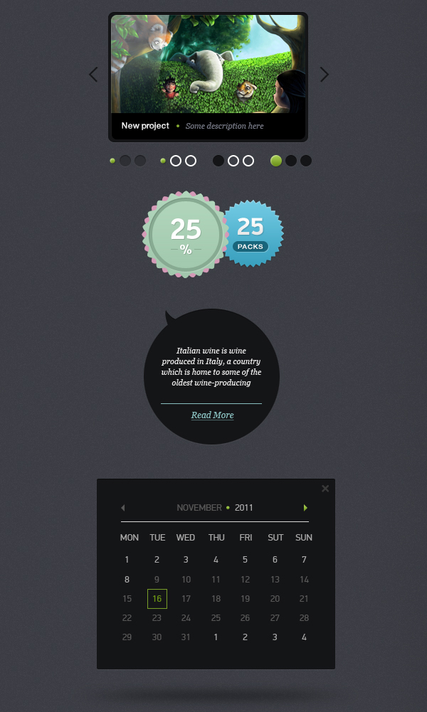 UI ui kit futurico components buttons user interface