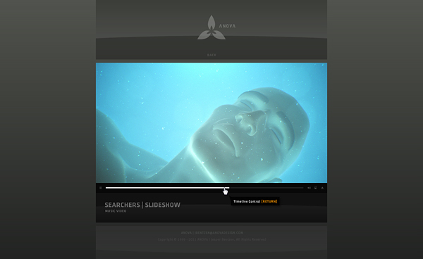 FWA award Flash Website portfolio clean smooth snappy video player