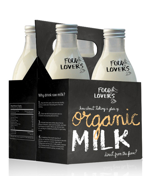 package organic Food  Sustainable packaging design food lovers healthy blackboard black chalk