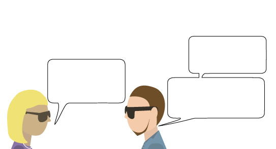 Illustrator avatars speech bubbles people