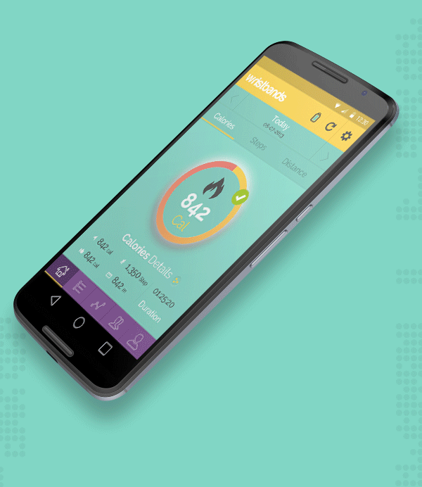 mobileapp interactiondesign motiongraphic UI ux design sport app mobile Wristband