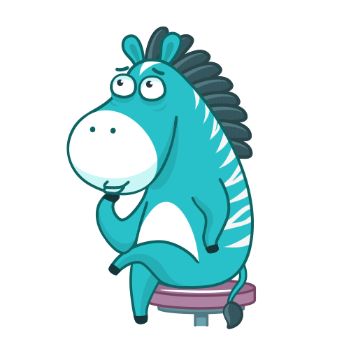 animated stickers animation  Character design  Telegram sticker minty zebra zebra after effects sticker cute funny