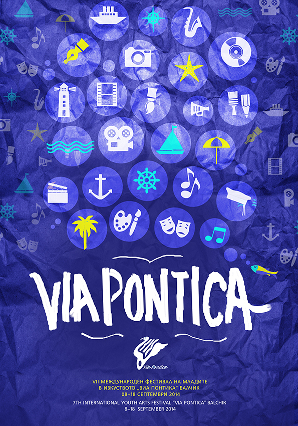 visual identity icons via pontica festival Project zdravolinna print book poster brochure badge sea