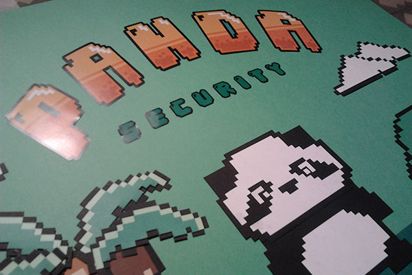 Panda  stop motion pixel 8 bits animation  antivirus game security
