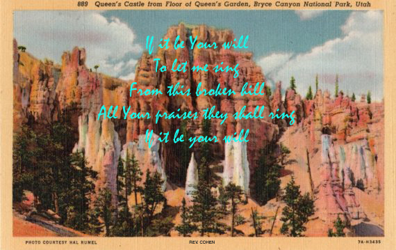 leonard cohen postcard vintage