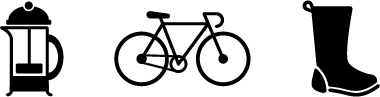 Bike Bicycle amalia fredericksen Coffee french press rain rainboot ringling college Illustrator design