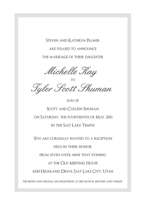 invitations  announcements