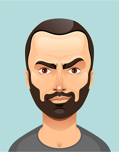 portrait profile vector Character