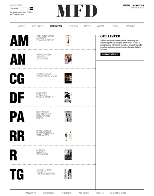 Website fashion directory