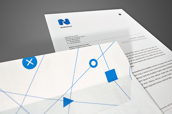 logo N 11 design presentation minimal modern clean blue creative interesting simple professional Stationery business card letter head