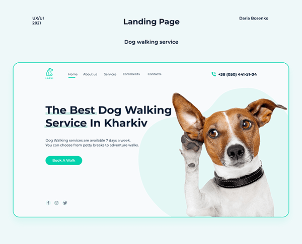 LAPKI - Dog walking service / Landing page