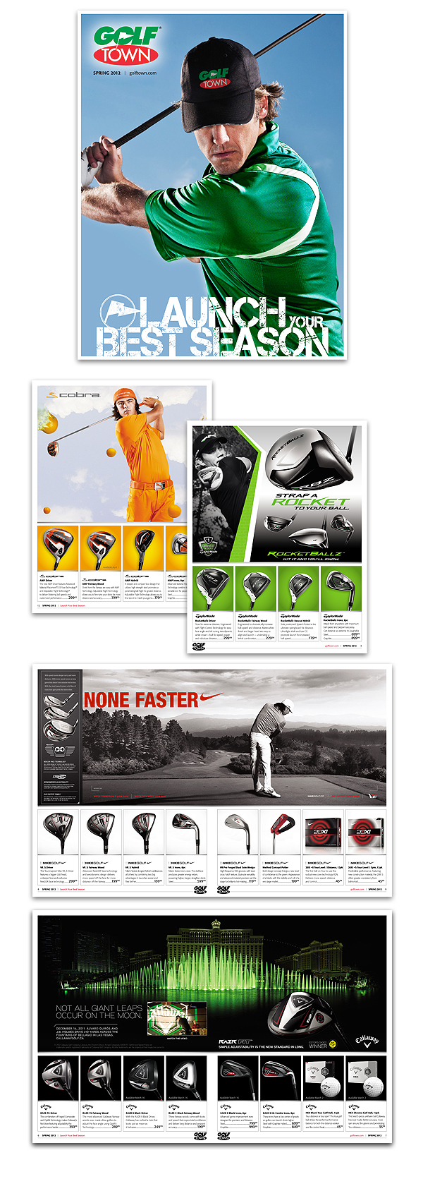 magalogue flyer golf golf town digital Web interactive Nike callaway
