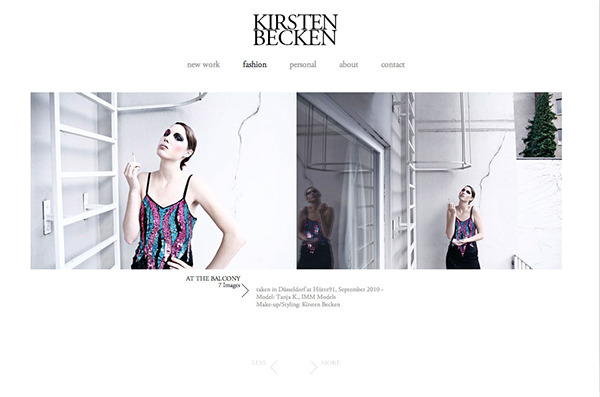 fashion photography portfolio designer Kirsten Becken