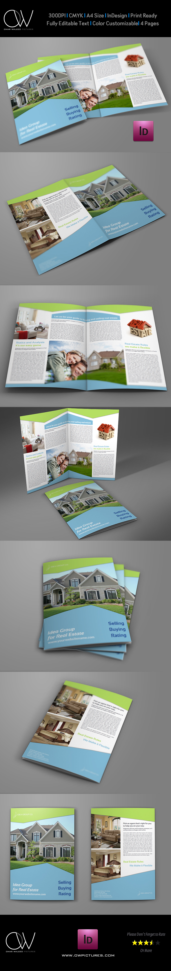 Real estate company Brochure Bi Fold Template Vol2 real estate brochure real estate brochure bifold Bi-fold Bi Fold