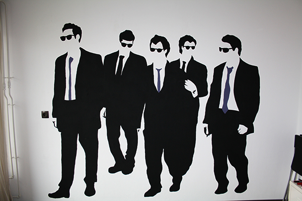 reservoir dogs  quentin tarantino  mural wall painting