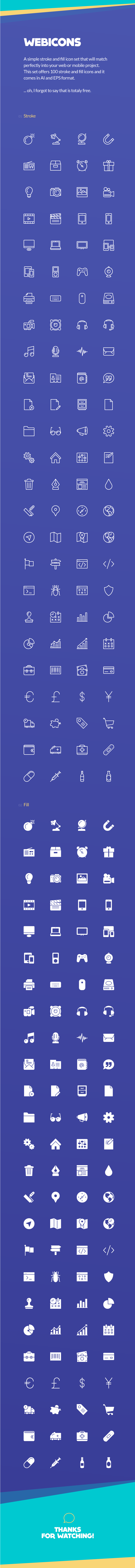 Webicons – 100 Stroke & Fill Icons