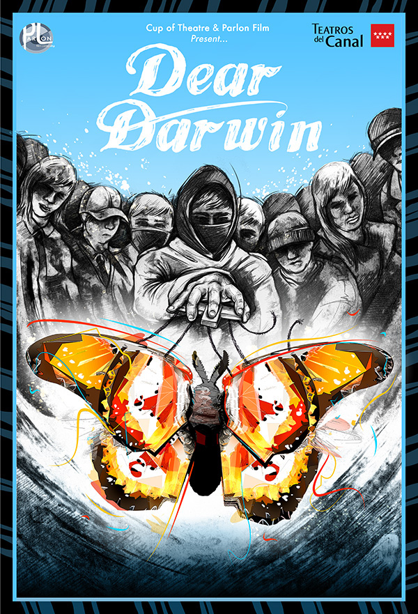 Dear Darwin manning Theatre canal Bullying moth butterfly comic graphic novel animations poster design gang logo