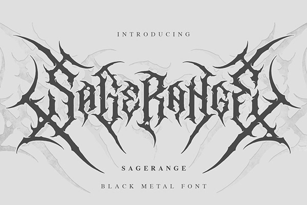 (Free Font) SAGERANGE | BLACK METAL FONT VOL. 11