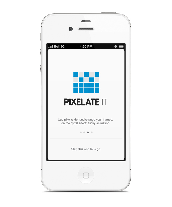 mobile app application pixme pixel Icon ux UI design Project bajti bajti.com ios iphone gif