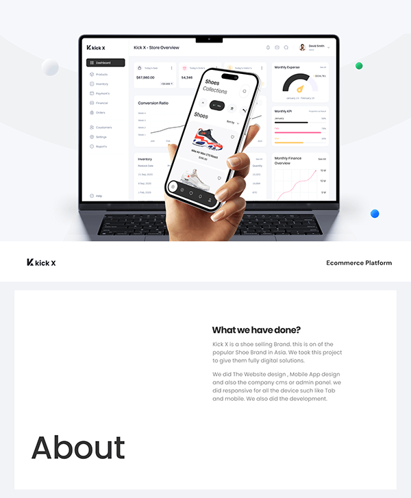 KickX - Full Digital Product Design (Web-App-Dashboard)