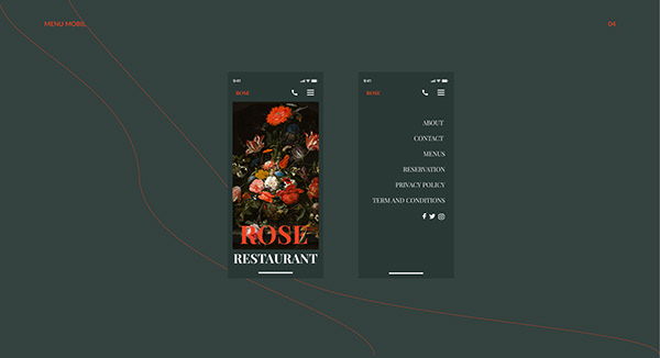 Rose Restaurant (UX/UI)