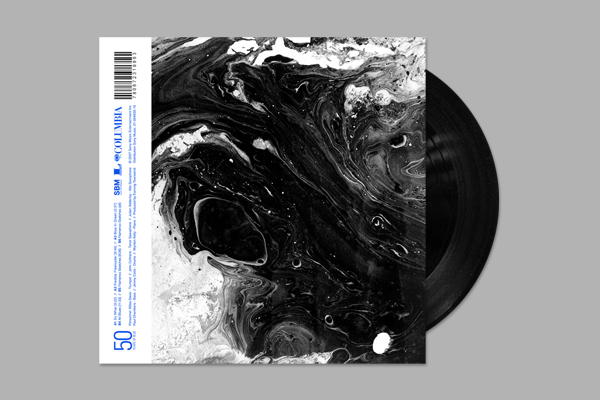 spray paint paint texture Marble Miles Davis record vinyl experimental black White blue marbling record sleeve