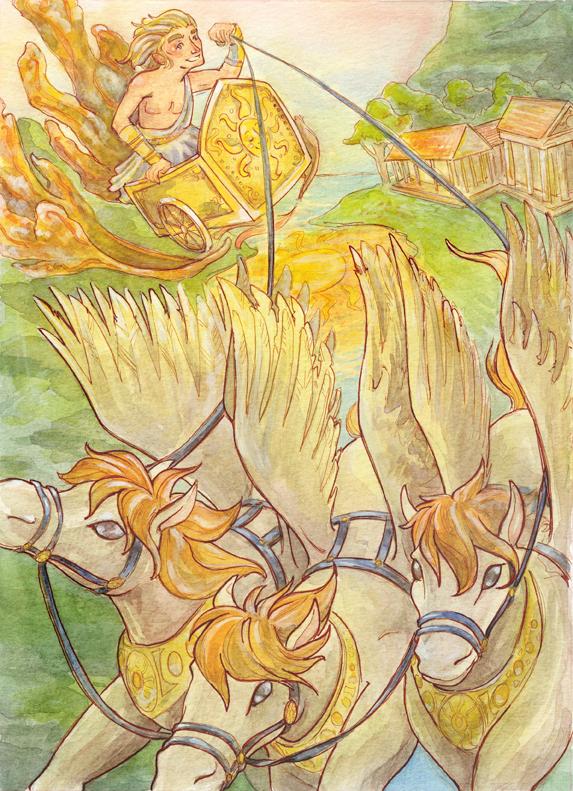 greek gods watercolor