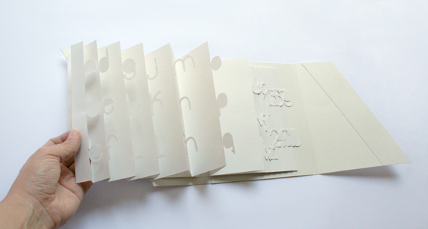 diseño tipografia papel troquel desplegable paper design die cut unfold