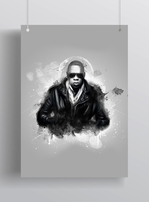 Jay Z digital illustration digital photoshop draw art rap hip hop Digital edition print