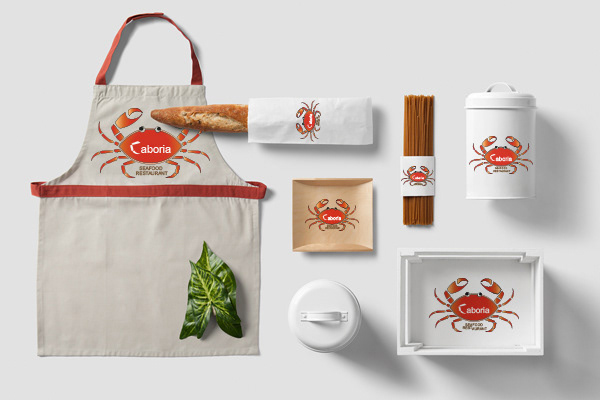 logo graphic design  restaurant branding  Illustrator Advertising  crab photoshop Food  design