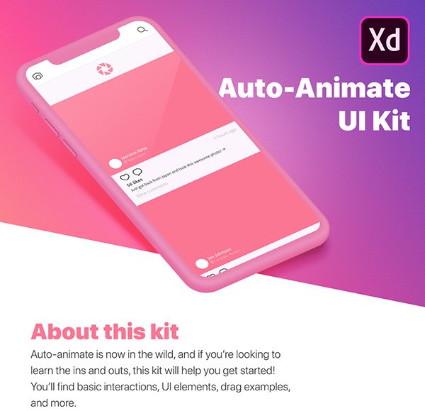 Auto-Animate UI Kit for Adobe XD