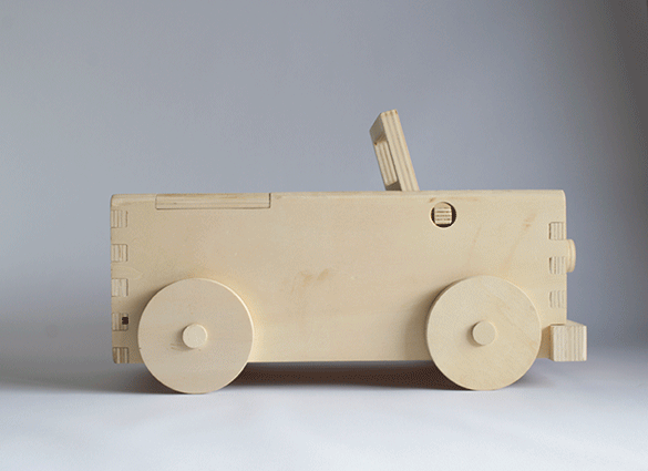 ride-on wooden wood toy car blocks