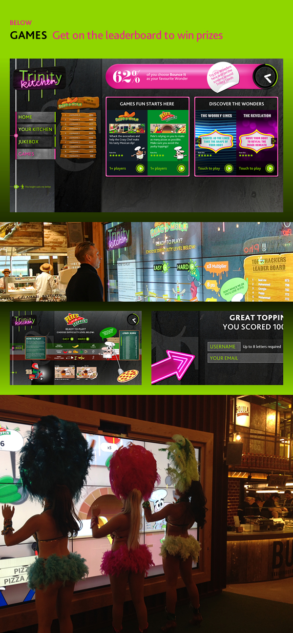 Interactive Wall UI Games jukebox touchscreen ux Instagram Gallery