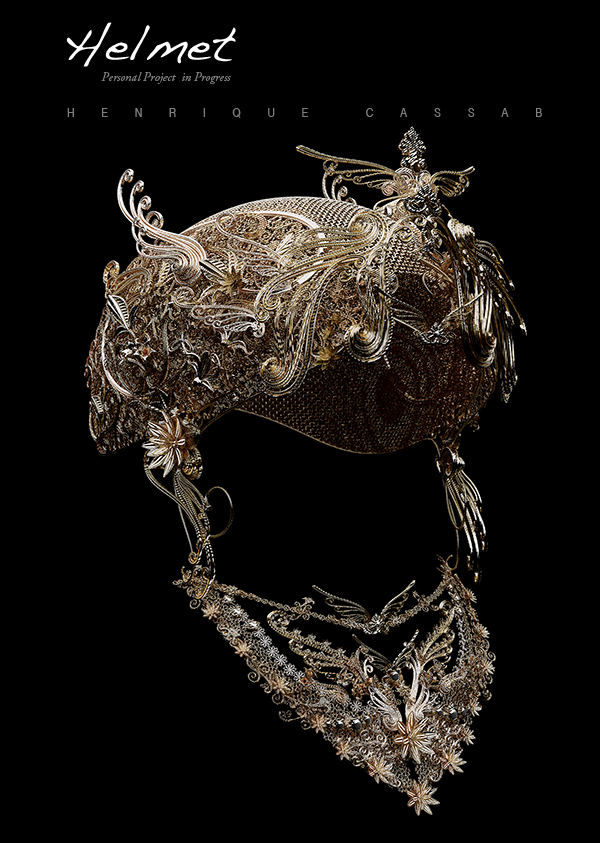 3D illustration capacete Henrique Cassab modo modo 3D modeling antique joias jewelery Luxology 3D Ilustração