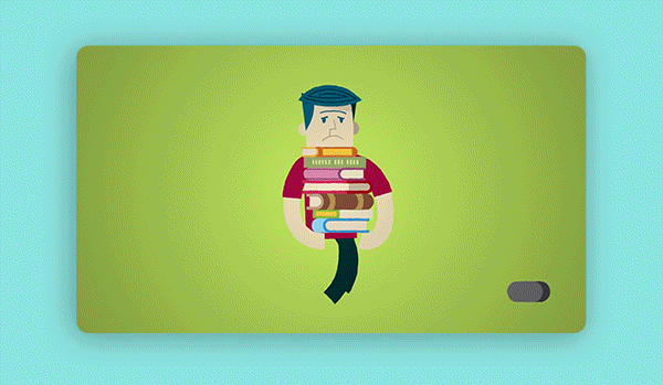 motion design motion studio 750 bookster character animation loop walking cycle