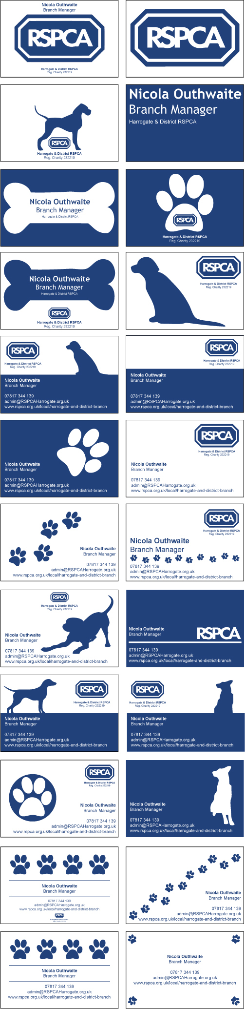 business card rspca dog Cat