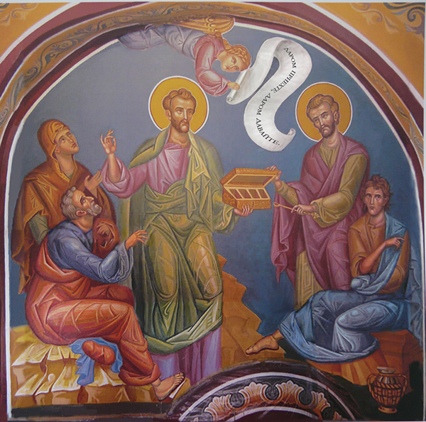 ornaments Mural monumental inerior orthodoc Christian church decoration