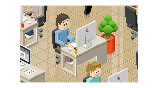 Pixel art pixels ISO Office agency