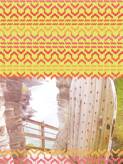 aztec tribal pattern geometric lines shapes Colourful  warm bright door summer fresh cool vibrant
