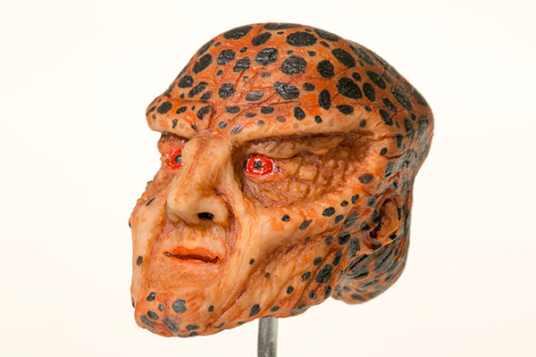 sculpey sculpture head Miniature gkar Babylon 5 face