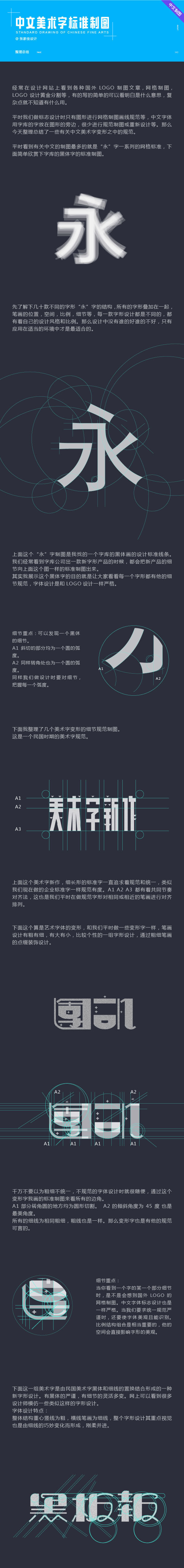 中文美术字标准制图