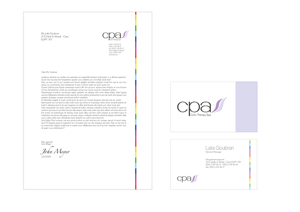 Color Therapy Corporate Identity colors Spa Wellness