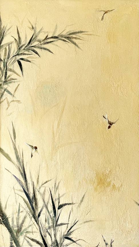 「竹雀図」-bamboo and sparrow map-